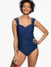 Miraclesuit Misses - Â® Crossover One Piece - Ink - 14 Talbots