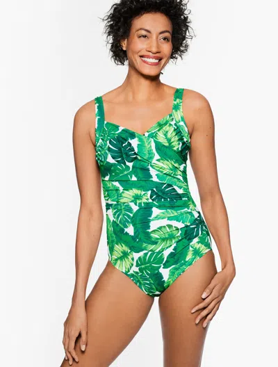 Miraclesuit Â® Sanibel One Piece - Isle Fronds - Heritage Green - 8 Talbots