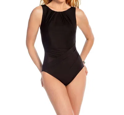 Miraclesuit Asbury High Neck Underwire One Piece Swimsuit In Black