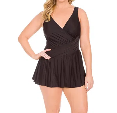 Miraclesuit Aurora Underwire Swimdress - Plus Size In Black In Brown
