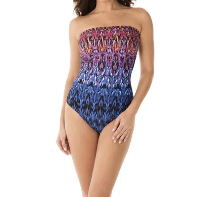 Miraclesuit Avanti Bandeau One Piece Swimsuit In Vesuvio