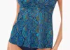 Miraclesuit Basilisk Tankini Top In Multi In Blue