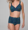 MIRACLESUIT BASILISK UNDERWIRE BIKINI TOP IN BLUE MULTI