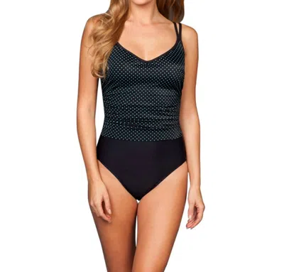 Miraclesuit Bethany One Piece Swimsuit In Mir Aqua Pin Dot