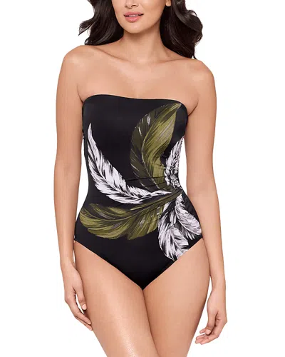 Miraclesuit Boca Grande Avanti Strapless One Piece Swimsuit In Black