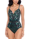 Miraclesuit Bijoux Crisscross Escape Underwire One-piece Swimsuit In Black/multi