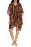 Miraclesuit Botanico Caftan Cover-up In Black/ Multi