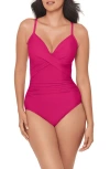 Miraclesuit Rock Solid Captivate One Piece Swimsuit In Pink