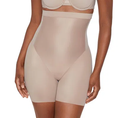 Miraclesuit Core Contour Hi-waist Bike Shorts In Stucco In Neutral