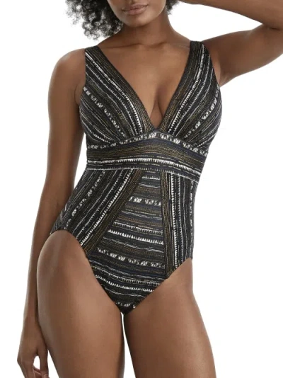 Miraclesuit Cypher Odyssey One-piece In Black,multi