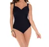 Miraclesuit Dd-cup Sanibel Surplice Underwire One Piece Swimsuit In Black In Black