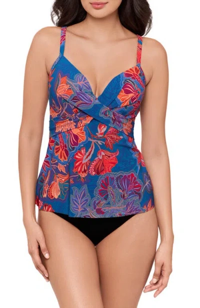 Miraclesuit ® Decoupage Allura Underwire Tankini Top In Blue