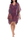 Miraclesuit Dynasty Caftan Semi Sheer Swimsuit Cover-up In Multi