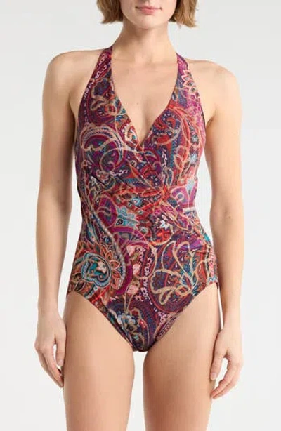 Miraclesuit ® Dynasty Wrapsody Halter One-piece Swimsuit In Multi