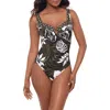 Miraclesuit Plus Size Elle Dorado Sanibel Underwired One-piece Swimsuit In Black/multi