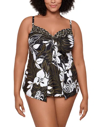 Miraclesuit Elle Dorado Love Knot Tankini In Green
