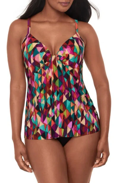 Miraclesuit ® Farfalle Marina Underwire Tankini Top In Purple