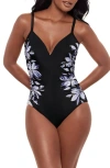 Miraclesuit ® Fiore Di Luna Temptation One-piece Swimsuit In Black/white