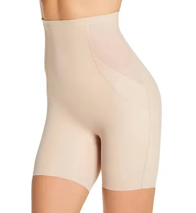 Miraclesuit Fit And Firm Hi Waist Bike Pants In Beige In Neutral