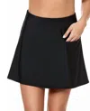 Miraclesuit Fit And Flair Swim Skirt In Black In Black