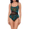 Miraclesuit ® Flor De Mare Metallic Floral Mesh Inset One-piece Swimsuit