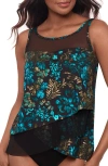 Miraclesuit Women's Flor De Mare Mirage Underwired Tankini Top In Black