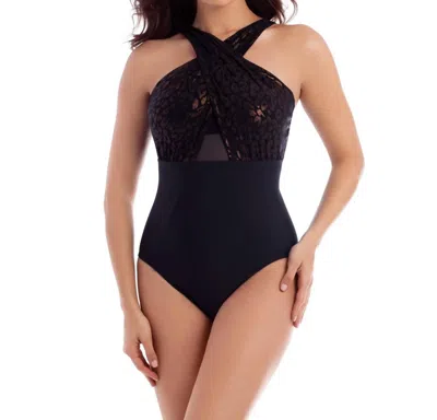 Miraclesuit Gilty Pleasures Embrace Underwire One Piece Swimsuit In Black