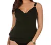 Miraclesuit Gold Rush Luxe Underwire Tankini Top In Black In Black