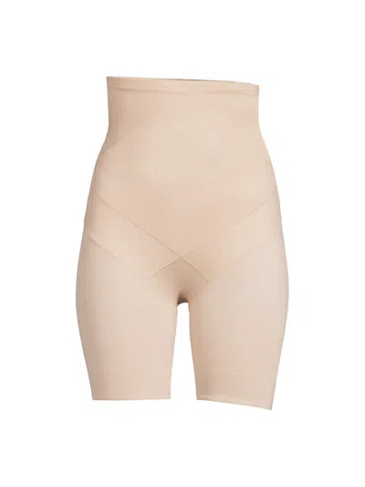 Miraclesuit High Waist Thigh Slimmer In Warm Beige