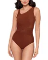 Miraclesuit Illusionist Azura Shaping Swimsuit In Brown