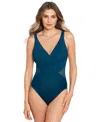 Miraclesuit Illusionist Crossover Allover Slimming One-piece Swimsuit In Nova