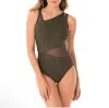 Miraclesuit Illusionists Azuraunderwire One-piece Swimsuit In Olive Green