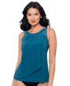 Miraclesuit Illusionists Ursula Underwire Tankini Swim Top In Aegean