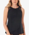 Miraclesuit Illusionists Ursula Underwire Tankini Swim Top In Black