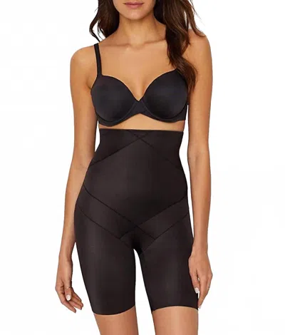 Miraclesuit Instant Tummy Tuck Hi-waist Thigh Slimmer Shapewear In Black