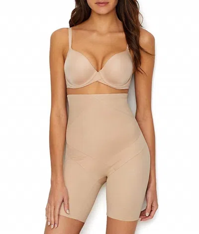 Miraclesuit Instant Tummy Tuck Hi-waist Thigh Slimmer Shapewear In Nude In Multi
