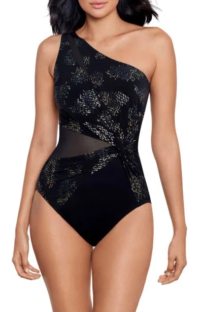 MIRACLESUIT MIRACLESUIT® IRIDIUM MINX ONE-SHOULDER ONE-PIECE SWIMSUIT