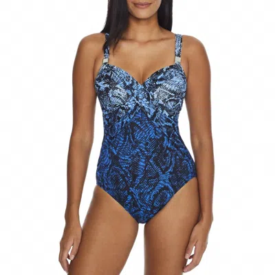 Miraclesuit It's A Wrap One Piece Swimsuit In Boa Blues