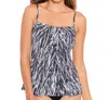 Shop Miraclesuit Jubilee Tankini Top In Black White