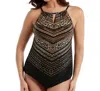 Shop Miraclesuit Kiara Peephole Tankini Top In Lionessa In Brown