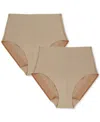 Miraclesuit Light Shaping Waistline Briefs Women Warm Beige 2-pack Buu801 In Neutral