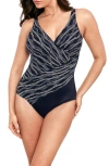MIRACLESUIT MIRACLESUIT® LINKED IN COLORBLOCK OCEANUS ONE-PIECE SWIMSUIT