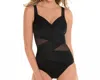 Miraclesuit Madero One Piecemesh Underwire Swimsuit In Black In Black