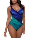 Miraclesuit Maldiva It's A Wrap One Piece Swimsuit In Blue