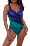 Miraclesuit Maldiva It's A Wrap One Piece Swimsuit In Blue