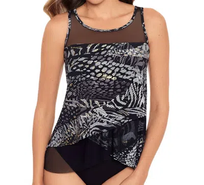 Miraclesuit Tempest Mirage Underwire Tankini Top In Black,brown