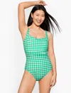 Miraclesuit Misses - ® Cabana One-piece Swimsuit - Picnic Plaid - Bright Green - 6 Talbots