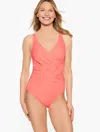 Miraclesuit Misses - Â® Jillian One-piece Swimsuit - Coral Peach - 6 Talbots In Coral Peach