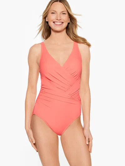Miraclesuit Misses - Â® Jillian One-piece Swimsuit - Coral Peach - 6 Talbots
