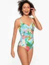 Miraclesuit Misses - Â® Sanibel One-piece Swimsuit - Paradise Foliage - Vivid Turquoise - 16 Talbots In Vivid Turquoise